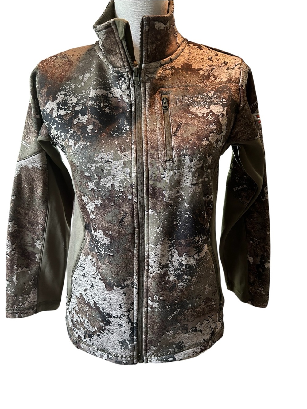 RedHead Explorer Scentinel Camo Fleece Jacket - Brown and Green Strata Pattern